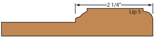 cross section of Beverly cabinet door